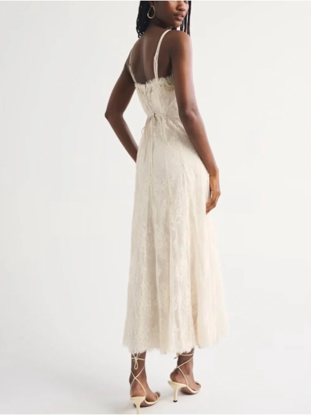 Abercrombie & Fitch Bra-Free Convertible Maxi Lace Dress